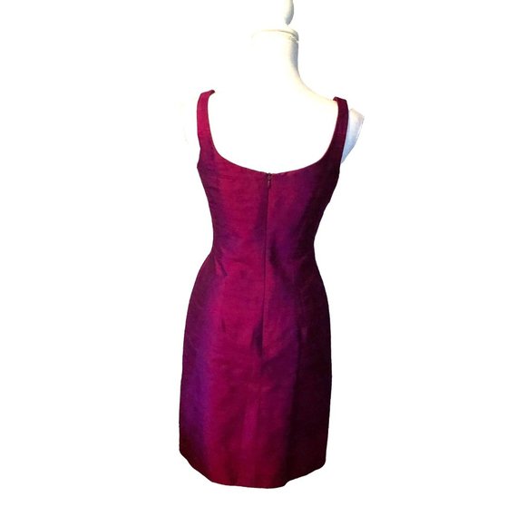 Vintage Laundry by Shelli Seagal Dress Womens 4 Used Magenta Silk - Picture 4 of 16